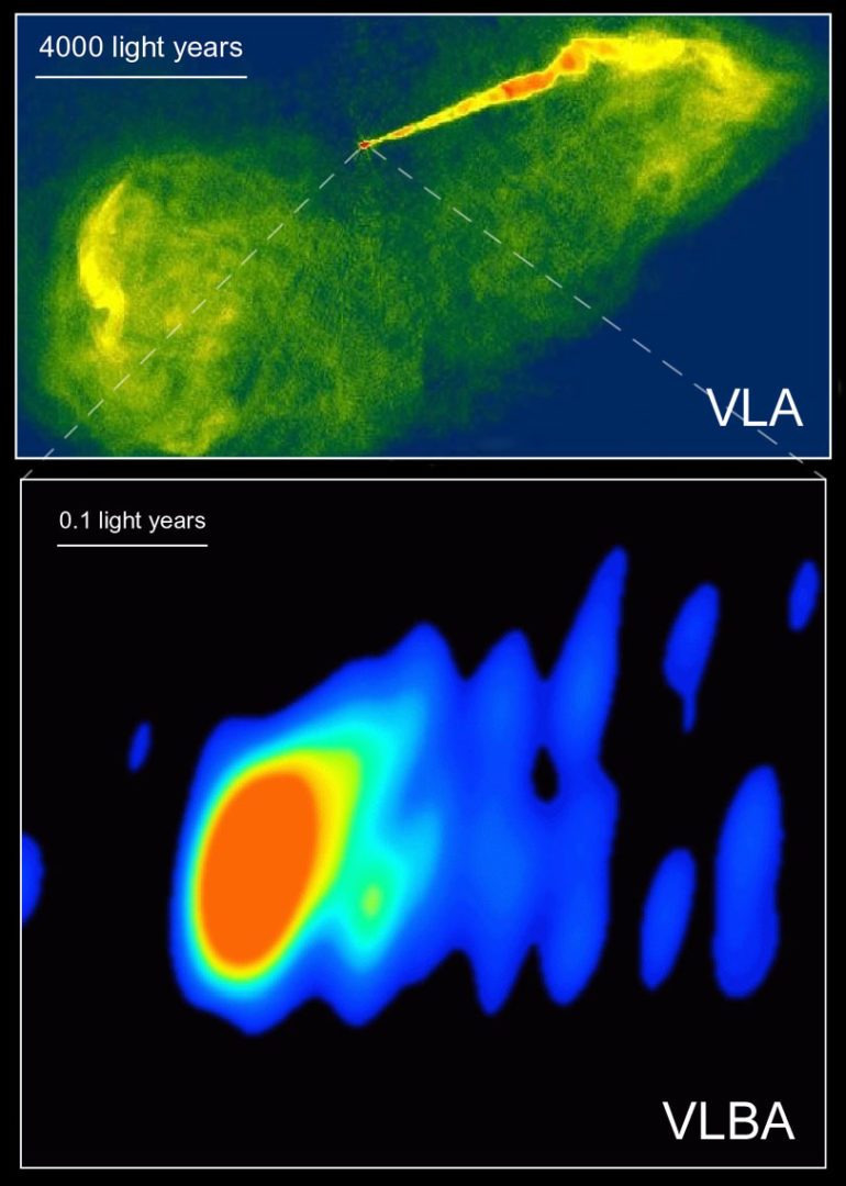 M87_VLA_VLBA_radio_astronomy